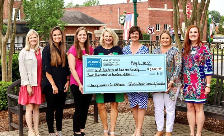 Morris Bank Community Foundation Presents Check to FERST Readers of Laurens County