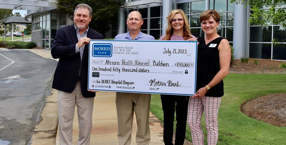 Morris Bank Donates $250,000 to Local Hospitals