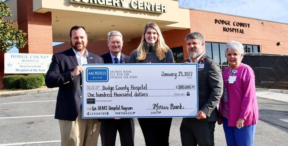 Dodge County Hospital Receives $100,000 GA HEART Program Donation from Morris Bank
